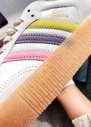 Adidas samba rose colorful яскраві білі різнокольорові кросівки адідас весна літо женские разноцветные яркие белые кроссовки тренд4 фото