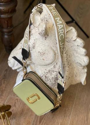 Женская брендовая сумочка кросс боди marc jacobs с длинным ремешком4 фото