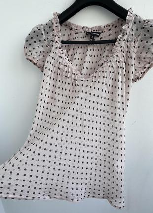 Шелковая блуза в горох6 фото