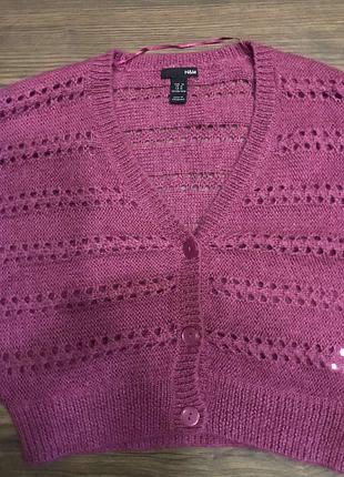 Кофта кардиган накидка мохер від h&m