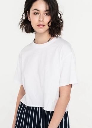 Белая футболка молодежная свободная коттон, хлопок. однотонная женская оверсайз черная  2900013 фото
