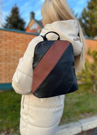 Рюкзак женский комбинированный sara moda s00-0207 черный