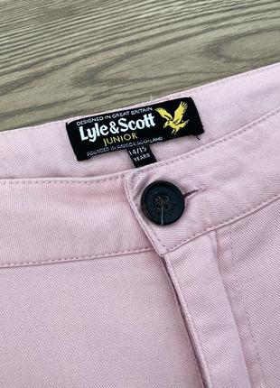 Розовые шорты из смесового льна lyle scott4 фото