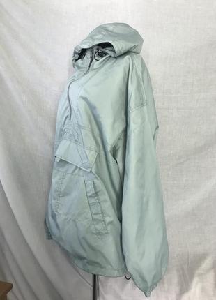 Мужская куртка ветровка hawkshead xl с карманом бирюзовая голубая с капюшоном толстовка аляска анорак4 фото