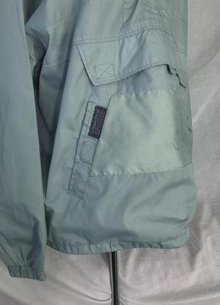 Мужская куртка ветровка hawkshead xl с карманом бирюзовая голубая с капюшоном толстовка аляска анорак6 фото
