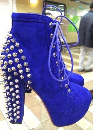 Черевички jeffrey campbell сині замша 38р jeffrey campbell