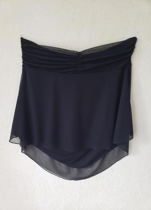 Чорна стречевая двошарова блуза топ бандо dorothy perkins 20 uk9 фото