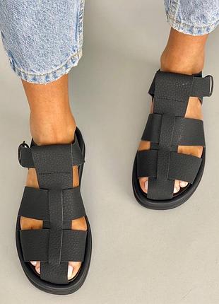 Женские кожаные босоножки сандалии