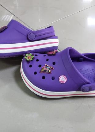 Кроксы сабо crocs crocband violet
