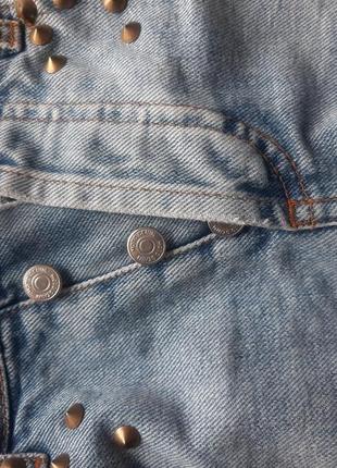 Фірмові джинсові шорти на високій посадці висока талія4 фото