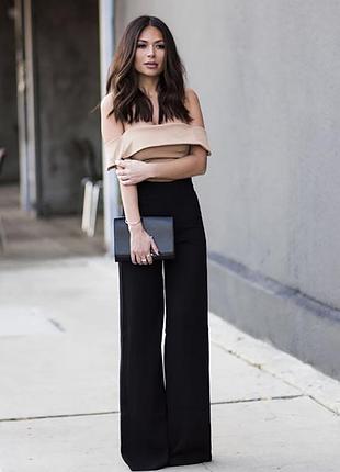 Брюки палаццо с высокой посадкой tu