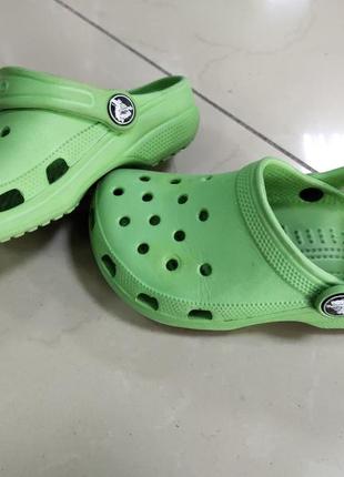 Кроксы сабо crocs classic lime