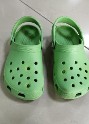 Кроксы сабо crocs classic lime3 фото