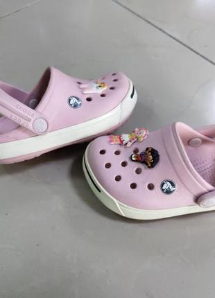 Кроксы сабо crocs crocband pink
