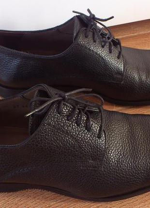 Туфли кожаные мужские черные derimod туфлі👞шкіряні чоловічі чорні дерімод р. 44🇹🇷1 фото