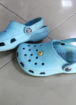 Кроксы сабо crocs classic light blue