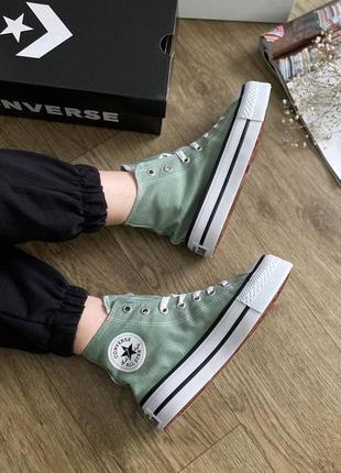 Converse chuck 70 classic high top khaki, жіночі кеди конверс, кросівки жіночі конверс, жіночі кеді