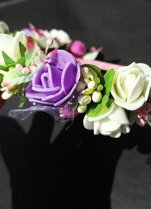 Обруч с цветами