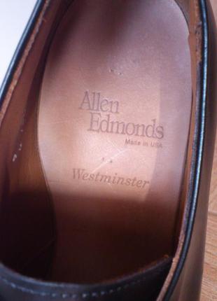 Туфли кожаные мужские черные туфлі оксфорды allen edmonds westminster made in usa р.42🇺🇸3 фото