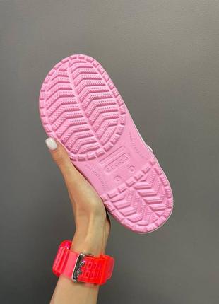 ☘️🌺crocs pink classic🌺☘️жіночі літні шльопанці крокс, шльопанці крокс жіночі шльопанці6 фото