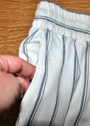 Льняные штаны в полоску от vero moda4 фото