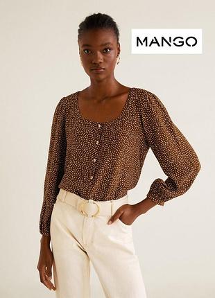 Шикарная блуза в горох mango