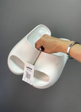 Adidas yeezy slide white, женские шлепанцы адидас, жіночі шльопанці