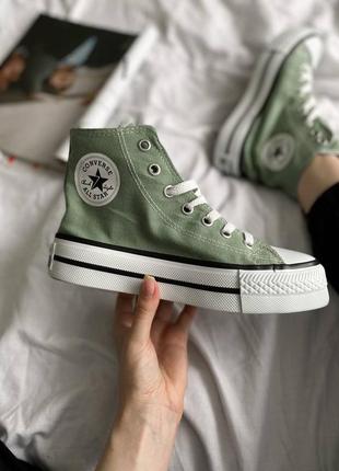 Жіночі високі кеди хакі converse chuck 70 classic 🆕 кеди конверс