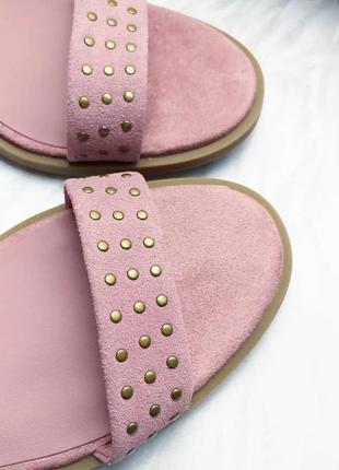 Koolaburra by ugg замшевые розовые босоножки на удобном каблуке6 фото