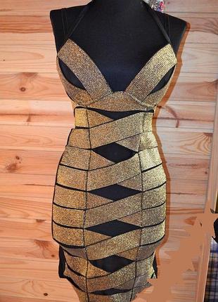 Бандажное платье из резинок производства kikiriki - турция kikiriki