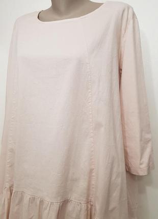 Трендовое хлопковое платье milano изумительного цвета розовой пудры италия4 фото