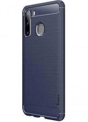 Чохол бампер ipaky carbon fiber для samsung galaxy a21