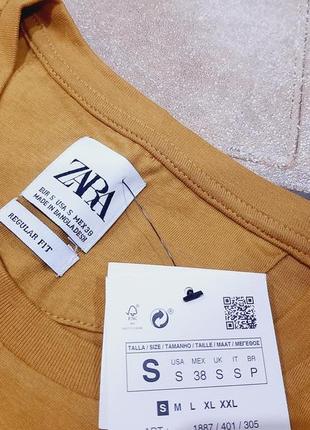 Zara футболка горчичный2 фото