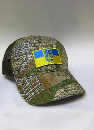 Кепка бейсболка тактична камуфляж воран з сіткою davani 00561-2