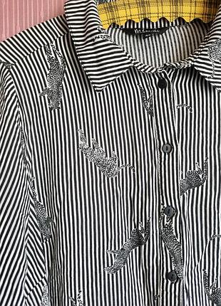 Стильна цікава блуза з незвичайним принтом від дизайнерів ms mode