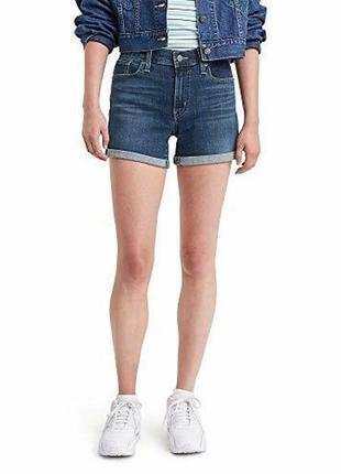 Шорти жіночі levi’s mid-length short hipersoft4 фото