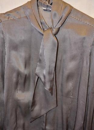 Шовкова блуза з бантом2 фото