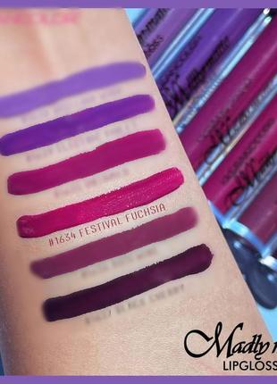 Рідка матова помада kleancolor matte lipgloss, відтінок festival fuchsia