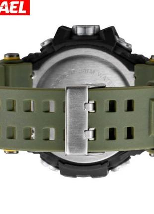 Мужские спортивные наручные часы smael 1802 электронные армейские военные секундомер будильник подсветка6 фото