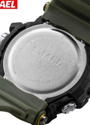 Мужские спортивные наручные часы smael 1802 электронные армейские военные секундомер будильник подсветка4 фото