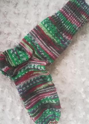 Шкарпетки вязані середньої товщини5 фото