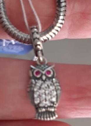 Підвіска-шарм срібна сова