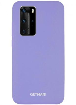 Чехол silicone cover getman for magnet для huawei p40 сиреневый / dasheen