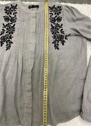 Сорочка zara в етно стилі з вишивкою3 фото