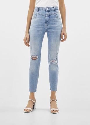 Новые стильные джинсы фирмы bershka высокая посадка