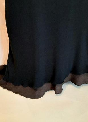 Чёрное, шёлковое, нарядное платье donna caran3 фото