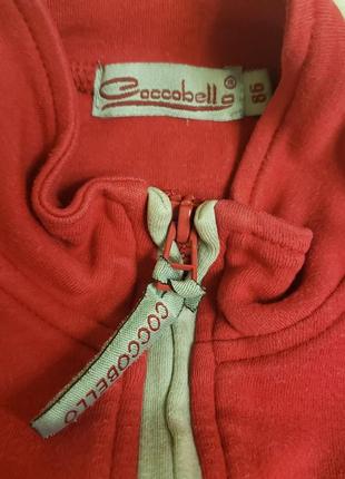 Cocobello польша кофта спортивная на молнии красная мальчику 6-9 м 68-74см3 фото