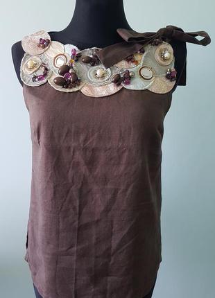 Блуза льняная derhy размер м2 фото