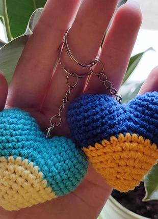 Брелок патріотичний "серце україни". ручна робота.