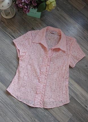 Женская розовая блуза блузка блузочка р.s/m